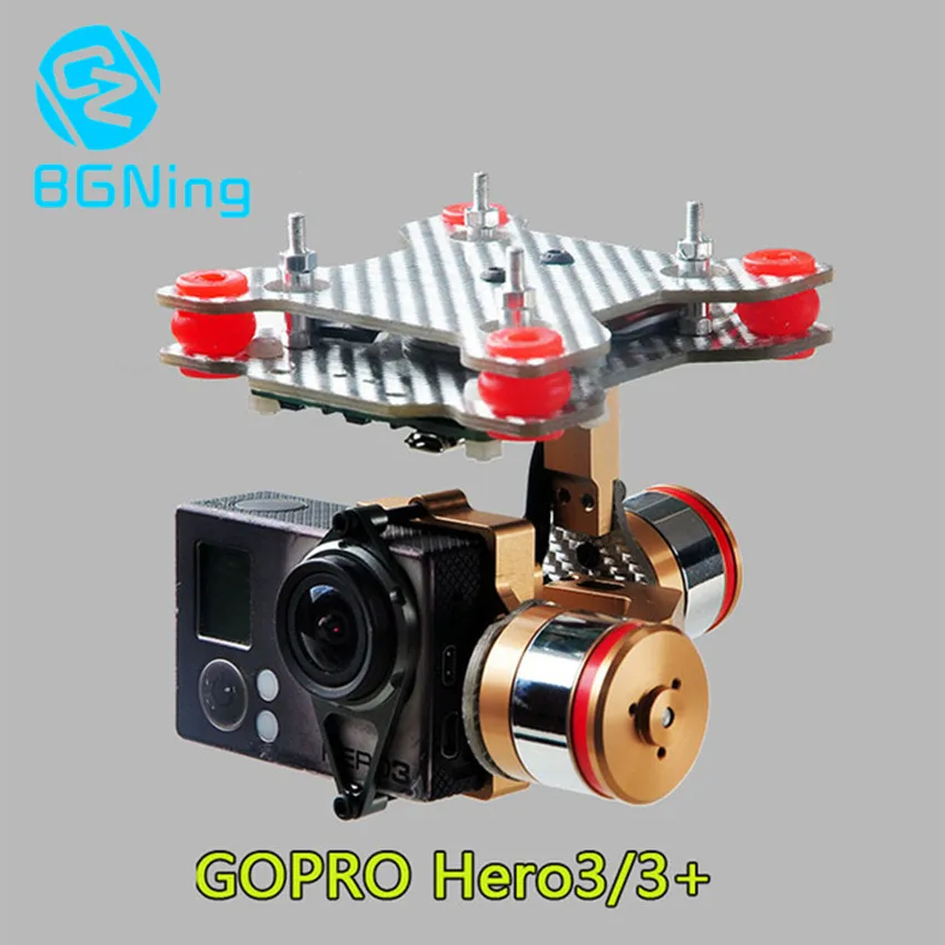 

Brushless Motor Gimbal Camera Mount Full Kit HMG188 Golden for Gopro 3 / 3+ /SUPTIG Camera for DJI Phantom FPV Drone Accessory
