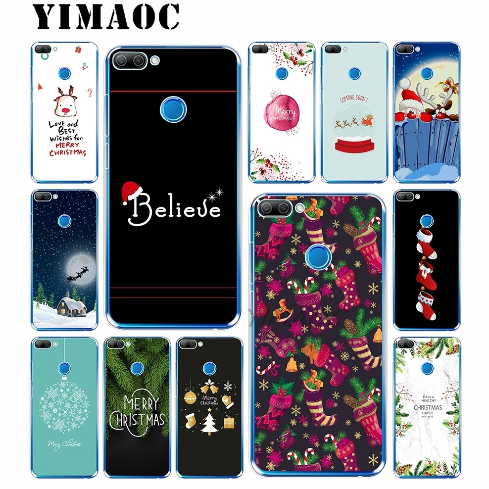 YIMAOC Merry Christmas Sock Soft Case for Huawei Honor 10 9 8X 8C 8 7C 7X 7A Pro 6A Lite Note10 Nova 3i 3 2i Y6 Y7 Y9 Prime 2018 |
