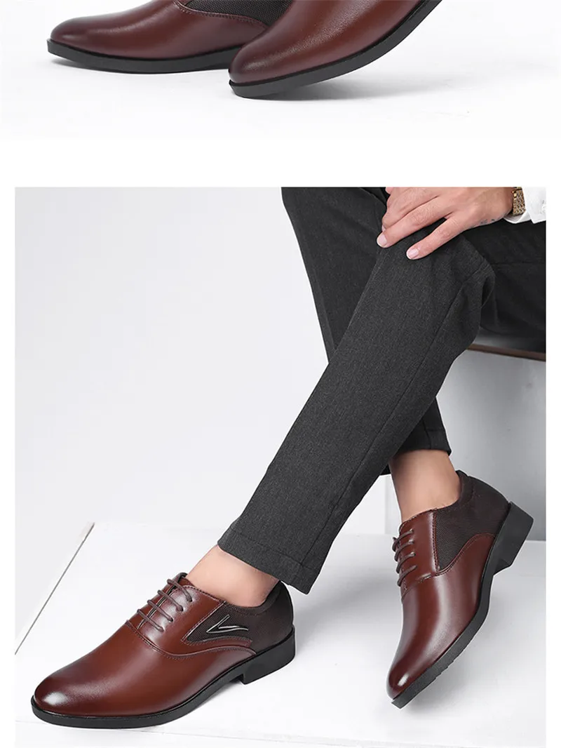 Г. Новые брендовые Мужские модельные туфли 38-48, черные классические туфли-оксфорды с острым носком Модные мужские вечерние туфли в деловом стиле танцевальная обувь