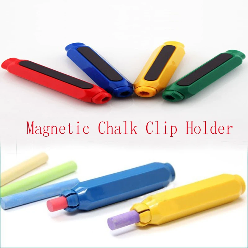 

2017 Office School Clean Chalkboard Dustless Spring Chalk Pen Holder Clip Clutch With Magnetic Teacher Kid Gift