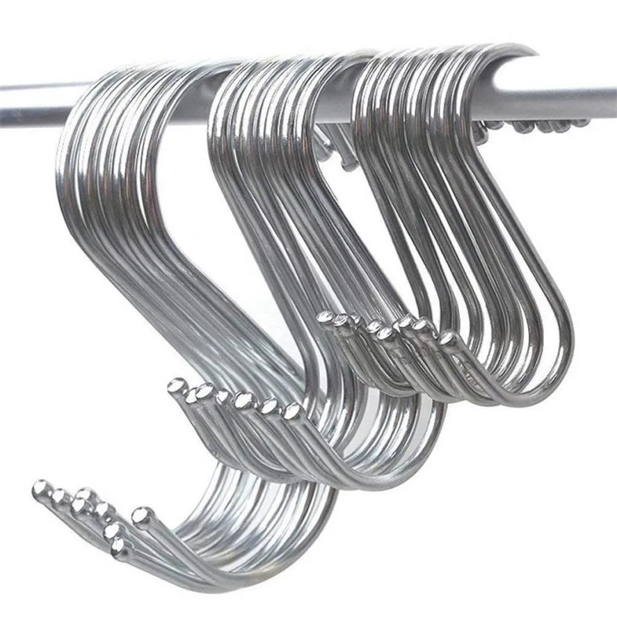 Stainless Steel S Shaped Hooks 15PCS Bedroom Bathroom S Shaped Hooks
