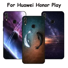 6," чехол для huawei Honor Play Чехлы звездное небо Мягкая силиконовая задняя крышка для huawei Honor Play чехол coque полная защита fundas