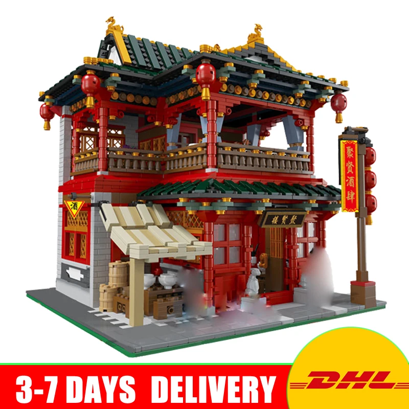 

Xingbao XB 01002 3267Pcs MOC Creative Series Beautiful Tavern Set Children Educational Building Blocks Bricks Toys Model Gifts