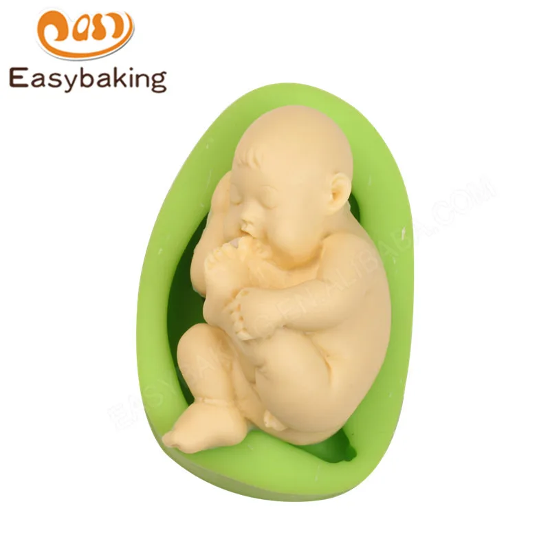 ES-1007 Baby Sucking on Its Toes Silicone Soap Molds