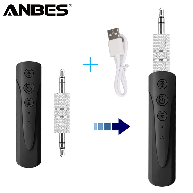 

ANBES AUX Audio Receiver Bluetooth Car Kit New Bluetooth 3.5mm Jack Music Reception Broadcast Car Bluetooth Adapter