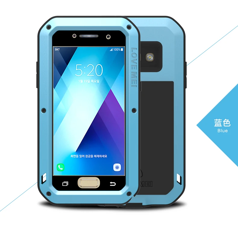 

Love Mei case For samsung galaxy a5 2017 waterproof Shockproof metal cover cases for samsung a5200 a520F 2017 phone case
