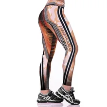 Женские Эластичные Обтягивающие штаны с коричневыми полосками для тренировок, занятий в тренажерном зале, тренировок для йоги бега занятий спортом, фитнеса, упражнений, леггинсы, Прямая поставка