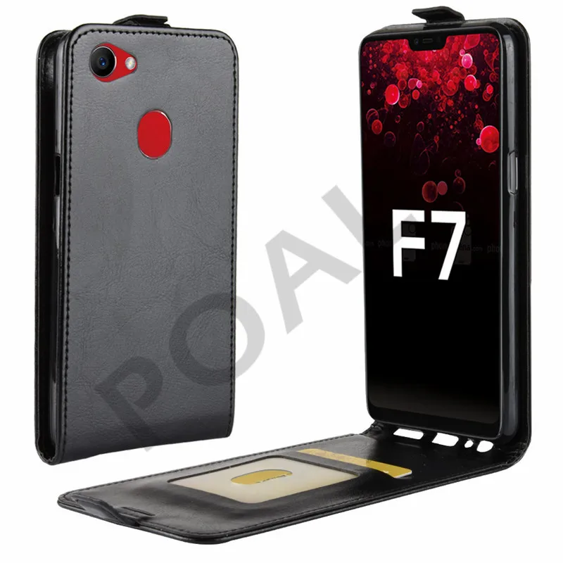 For OPPO F7 Case Flip Wallet PU Leather Back Cover Phone F 7 OPPOF7 CPH1819 CPH1821 6.23 inch | Мобильные телефоны и