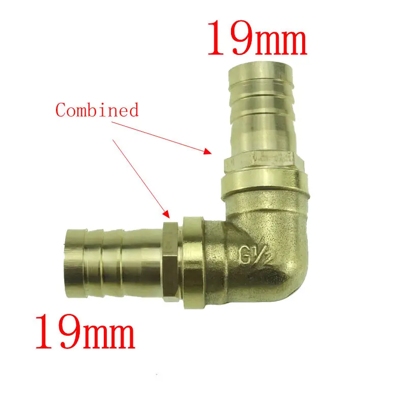 Шланга колено Латунь Колючая труба штуцер СОЕДИНИТЕЛЬ 4 12 14 16 19 25 мм шланг ID