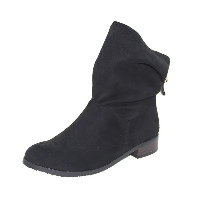 

newest 2018 winter boots women black Leopard animal prints ladies boots low heels ankle boots fringe escarpins femme plus size45