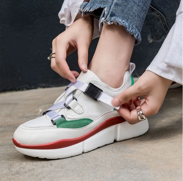 

35-42 Yellow/white HOT Recommended feet feel comfortable 2018 fashion casual color matching round toe shoes flat women's shoes