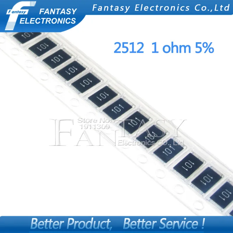 50 шт. 2512 SMD резистор 5% 1 ohm ватт) 1R|1 1w|1 ohmsmd resistor |