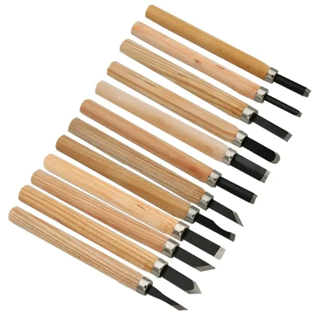Couteau Pour Sculpter Le Bois #7: 12 Pcs Sculpture Sur Bois Outils Set Ciseau Gouges Gravure Sur Bois Couteau Scorper Main Cutter Couteau Pour Sculpter Le Bois #7: 12 Pcs Sculpture Sur Bois Outils Set Ciseau Gouges Gravure Sur Bois Couteau Scorper Main Cutter