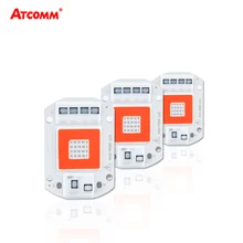 Полный спектр светодиодный фито-светильник для выращивания s 20 Вт 30 Вт 50 Вт 110 В 220 В Smart IC высокой мощности COB светодиодный фито-чип красный и синий светильник обновленная версия