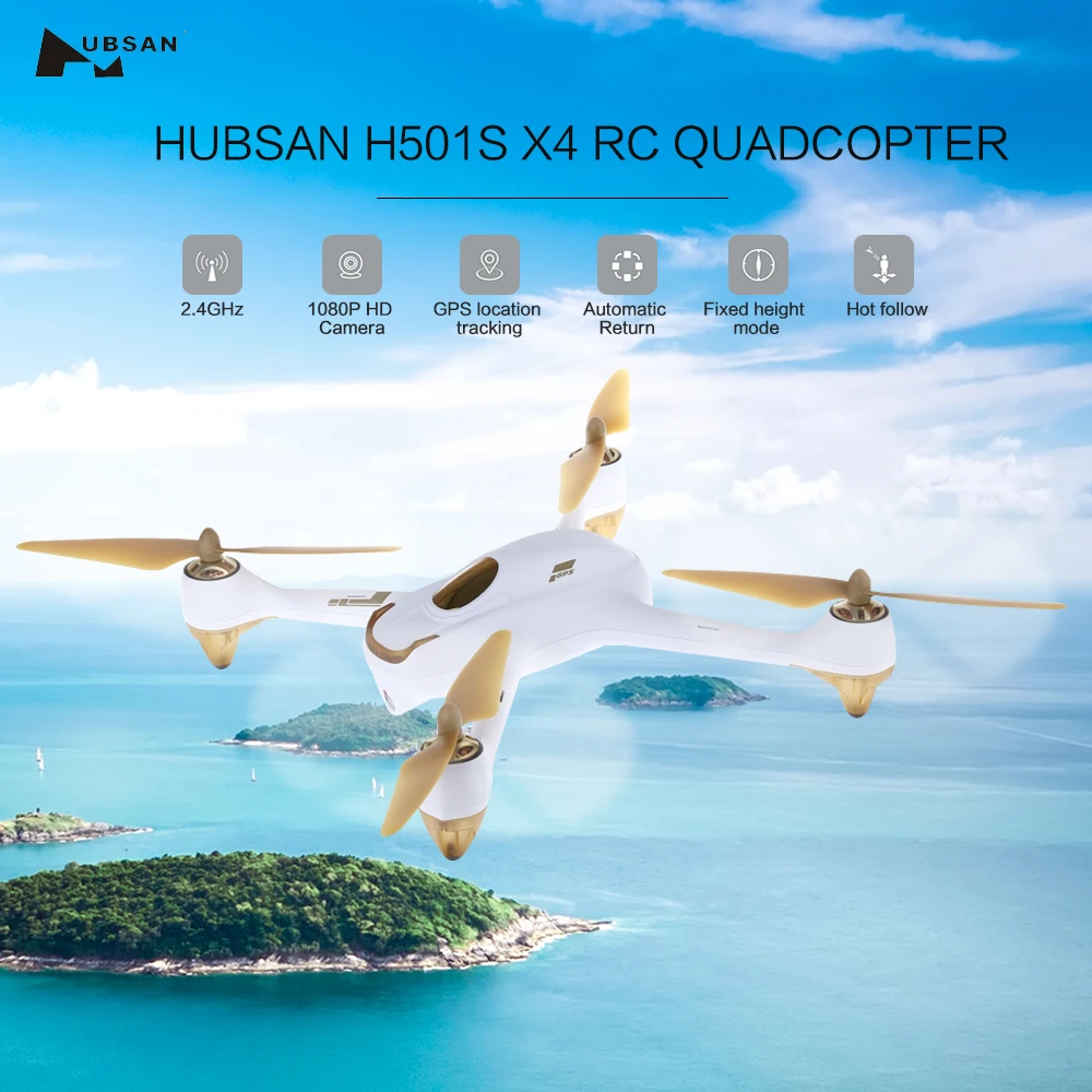 

Hubsan H501S X4 RC Quadcopter 2.4GHz 6 Axis Gyro 10CH 5.8G FPV Drones Brushless 1080P HD Camera GPS Drone Dron Follow Me Mode