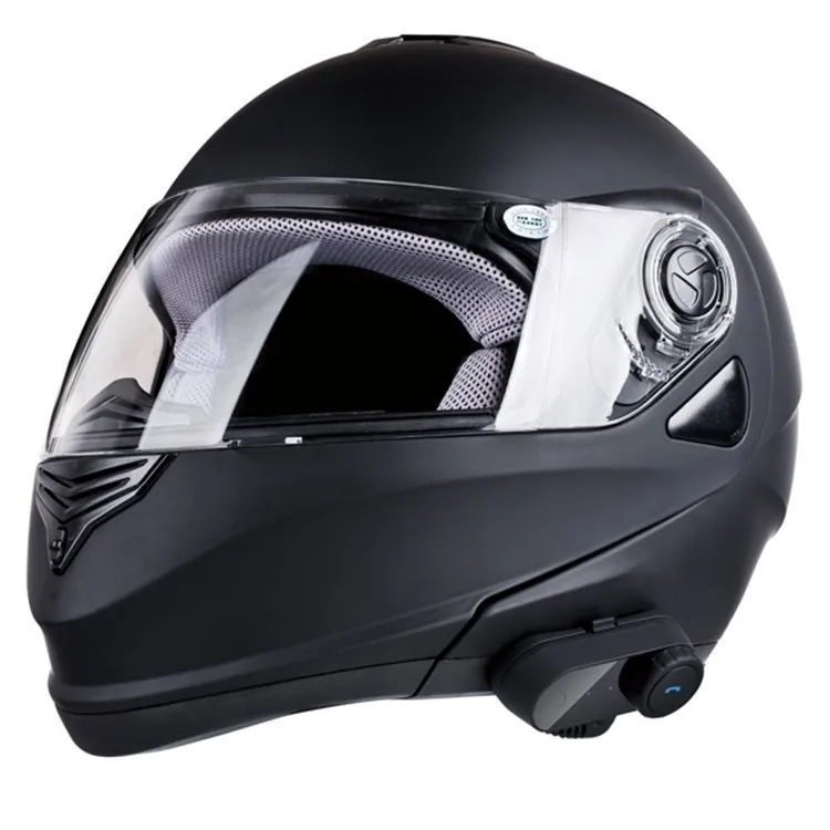 1PCS New Version 800M Bluetooth Interphone Headset Moto Motorcycle BT Full-duplex Helmet  Intercom For 2Riders Intercom with FM (8)