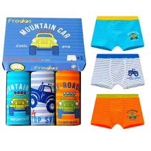 Детское нижнее белье из 3 предметов для мальчиков детские шорты с героями мультфильмов трусы с машинками для маленьких мальчиков, трусы-боксеры с Горным автомобилем для подростков От 3 до 13 лет