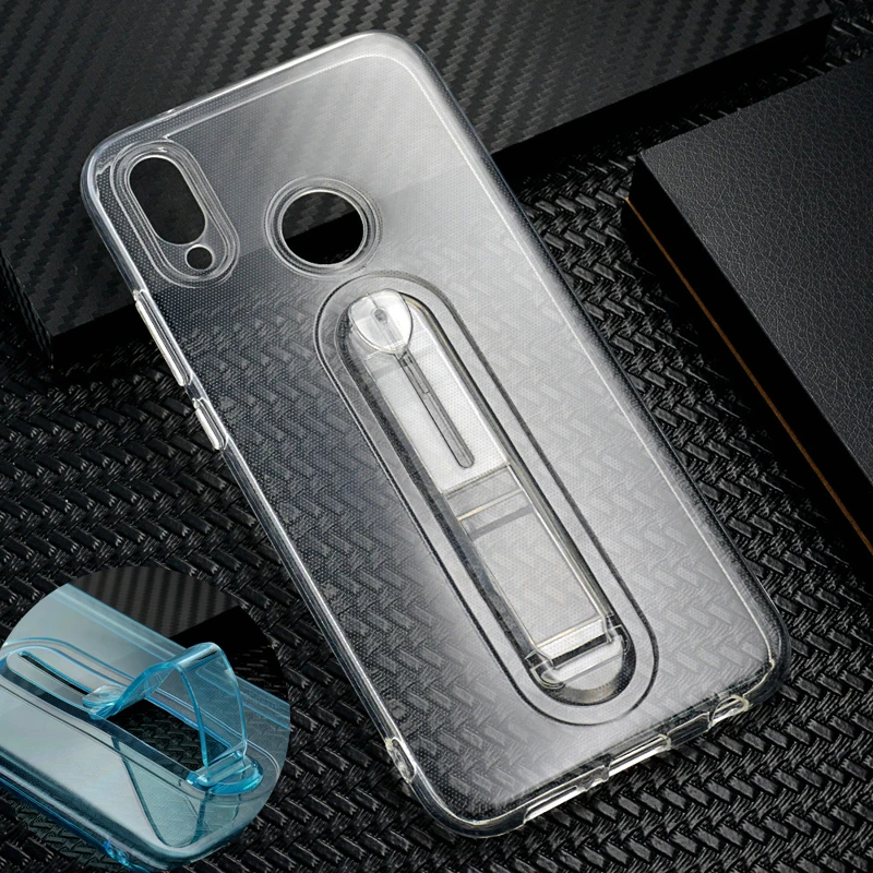 

Clear Invisible Kickstand Case for Huawei P20 lite Nova 3e Nova 3i 3 Luxury Soft Coque Cover For Huawei p20 pro Case Accessories