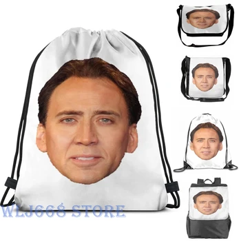 

Funny graphic print shoulder Bags women Nicolas Cage (4) Single shoulder backpack travel for men Gym Bag