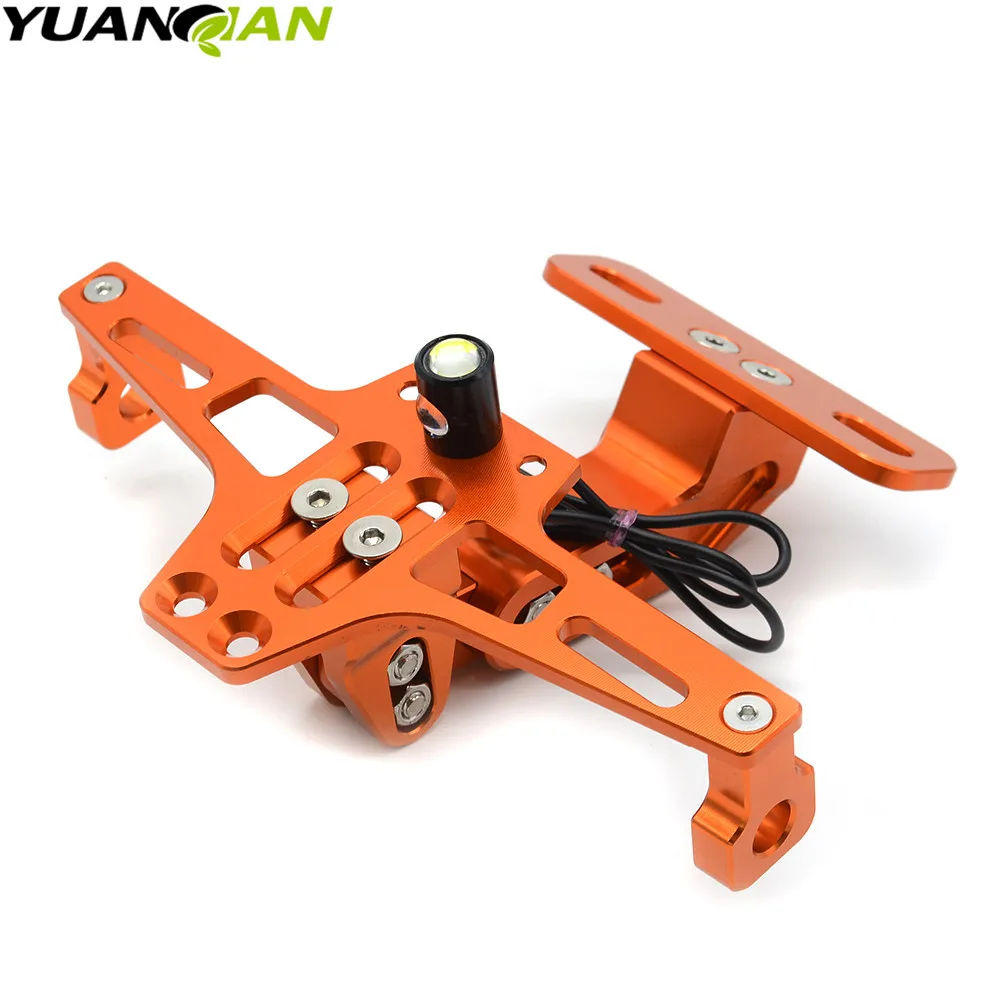 CNC мотоцикл номерной знак кронштейн держатель для ktm duke RC 125 200 390 690 smc 1290 rc honda kawasaki
