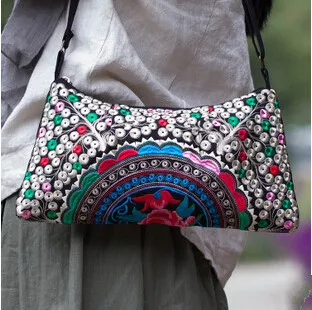 Акция-цена вышитые сумки небольшой великолепный плечо Cross-Body женские сумки модные сумки - Цвет: as picture
