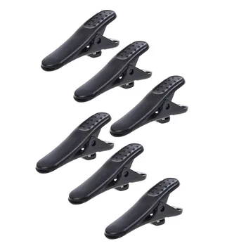 

Pack of 6pcs Black Color Headphone Headset Cable Cord Clip Holder - Clips onto Your Clothing to Keep Earphone/Microphone Cord in