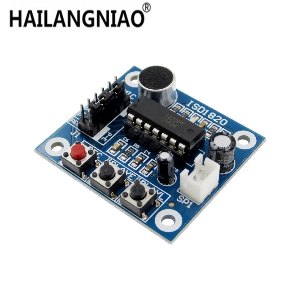 

10PCS/LOT ISD1820 recording module voice module the voice board telediphone module board with Microphones Game Module