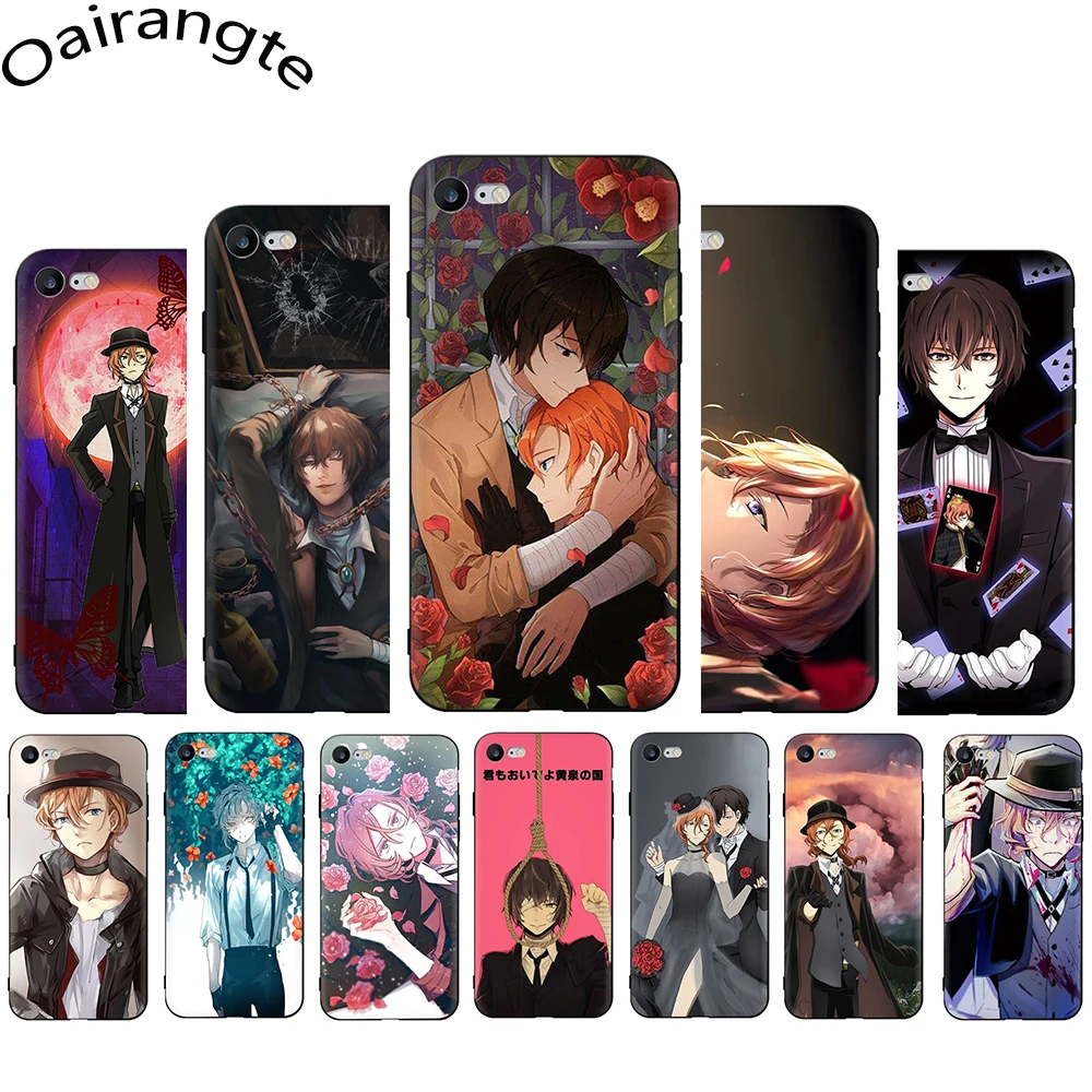 

Japan anime bungou stray dogs Dazai Osamu soft silicone phone cover for iphone 5 5s SE 6 6s 7 8 Plus X XR XS 11 Pro Max