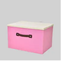 1 шт. Бытовая Портативная Коробка органайзер коробка для хранения одежды книга игрушка Упаковка Макияж нижнее белье Складная PP крышка высокое качество - Цвет: PINK