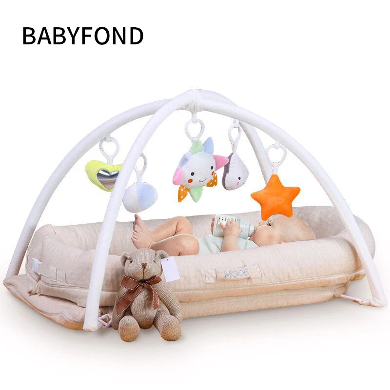 Babyfon кроватки переносная люлька детская кровать новорожденного кровать детская латекс Кокосовая матрас
