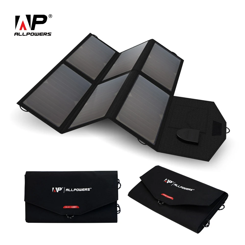 

ALLPOWERS High Efficiency Solar Charger System 5V 12V 19V 36W Charging for Mobile Phones/Tablets/Laptops/12V Car Battery/Speaker