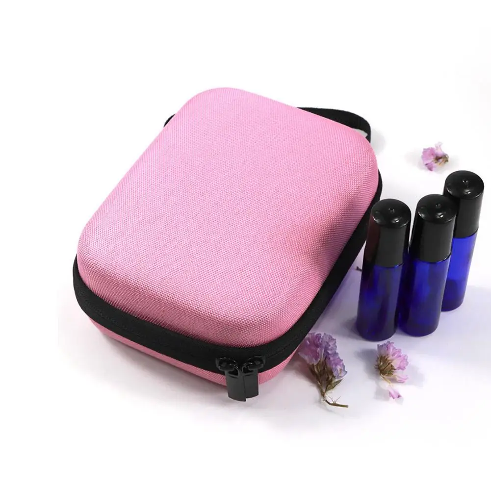 زيت طبيعي حقيبة التخزين لفة على زجاجة البسيطة الغطاء الواقي للصدمات السفر حمل حالة إيفا حقيبة ل 10 قطعة 10 مللي زجاجات