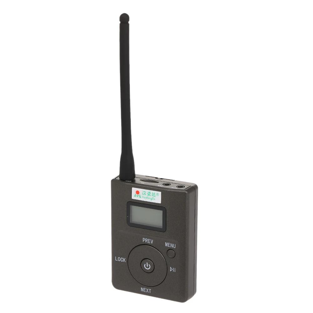 

HanRongDa Mini FM Radio Portable Stereo Digital FM Transmitter Station Broadcast with Mic TF Card Slot radio FM