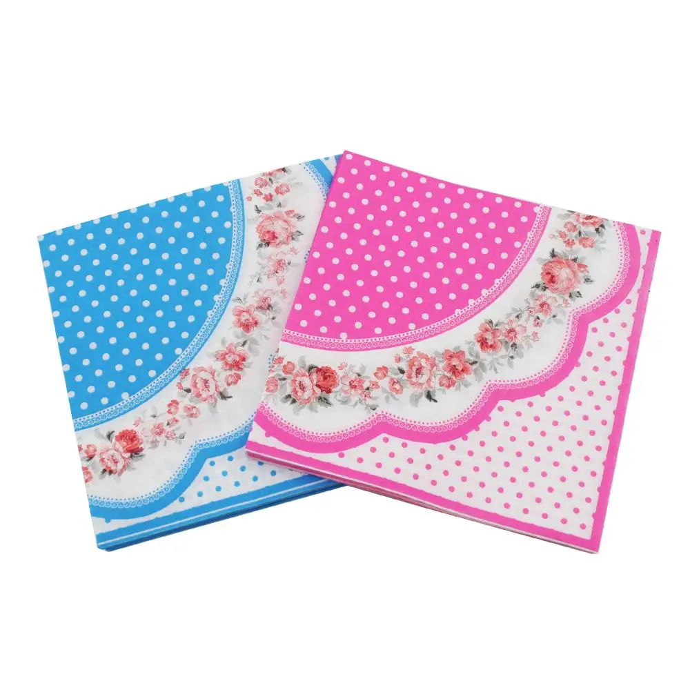 

[RainLoong] Cocktail Napkin Paper Napkin Serviettes Tissue Decoupage Servilleta 20pcs/pack/lot #5 Color