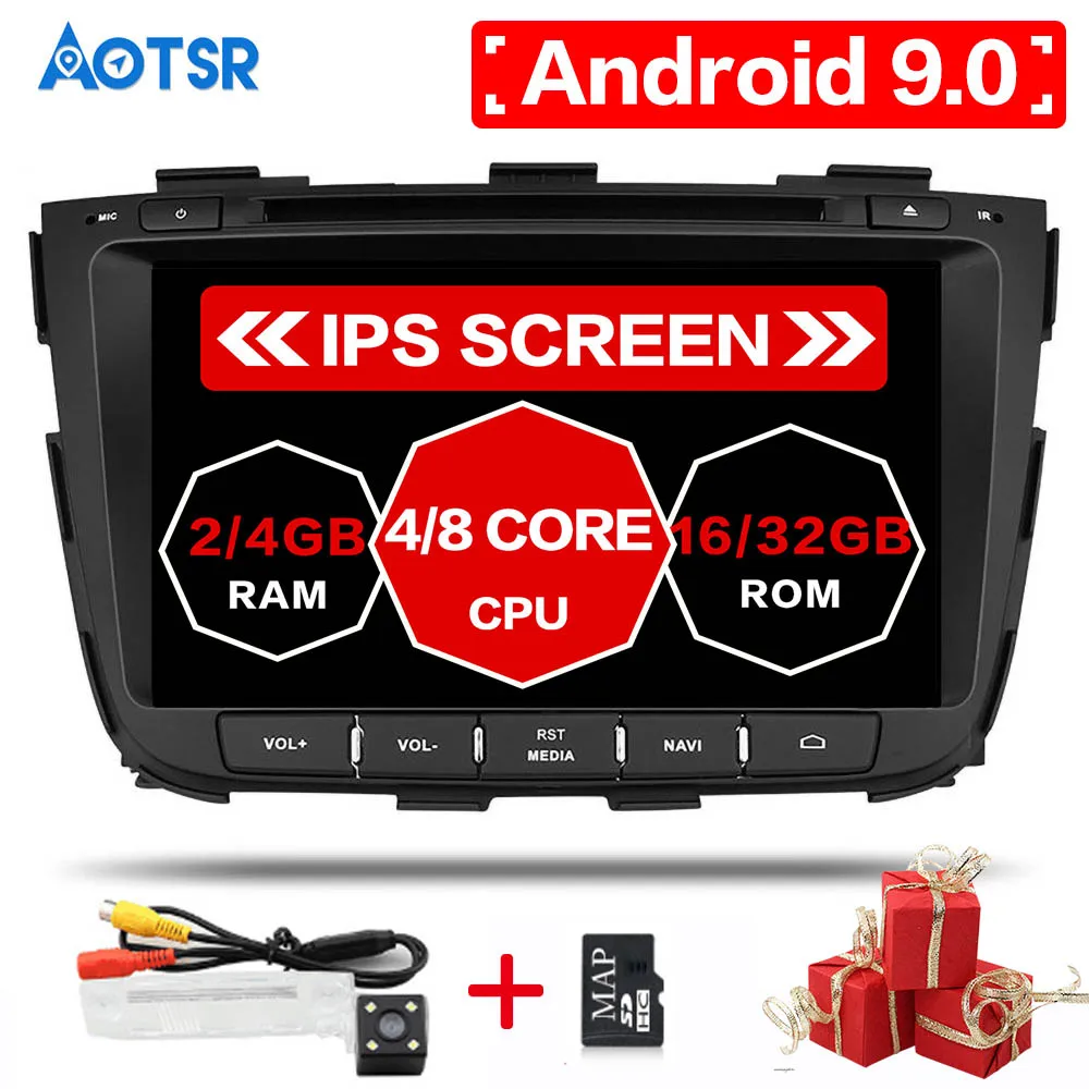 Best Android 9.0 64G Octa Core For KIA SORENTO 2013 2014 Car DVD Multimedia player GPS Navigation Autoradio Head Unit free camera map 7