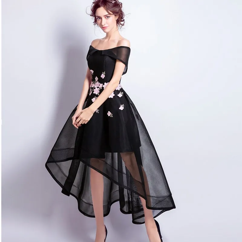 High Low Black Prom Dresses 2021 