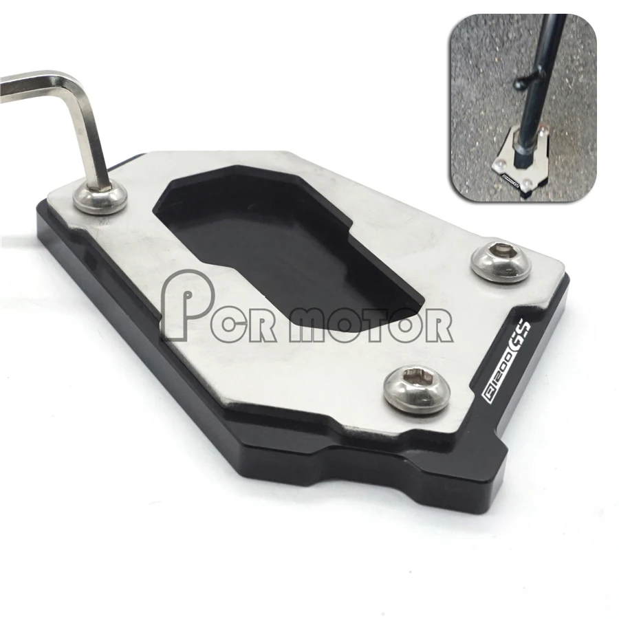 

For BMW R1200GS LC R1200GS Adventure 2014 2015 2016 Motorcycle CNC Parking Side Stand Extension Base Enlarge Plate