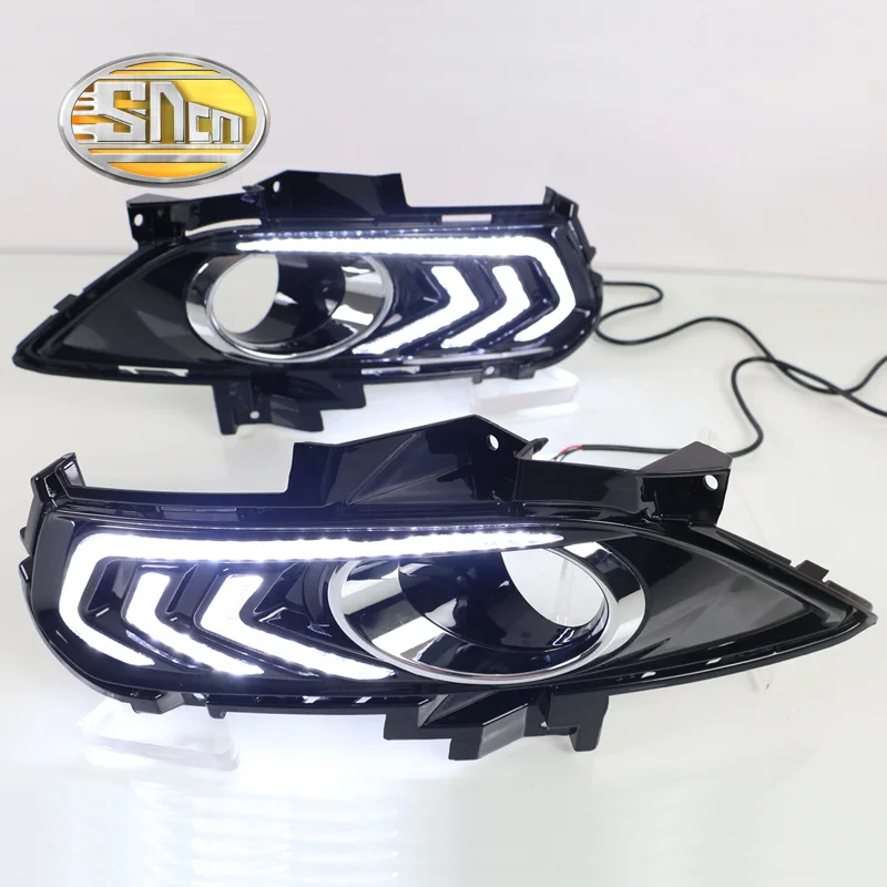 

With Yellow Turning Function!!Glossy ABS Cover 12V Car DRL LED Daytime Running Light For Ford Fusion Mondeo 2013 2014 2015