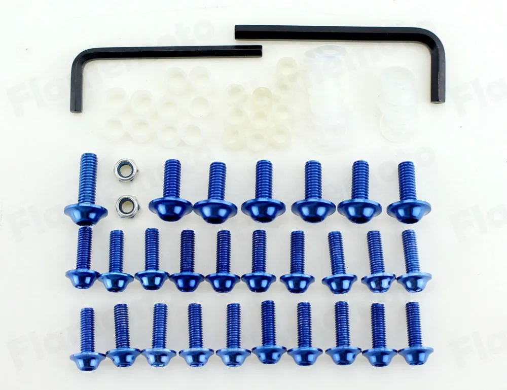 Motorcycle Accessories Blue Fairing Bolts Screw Kit Aluminum for Honda