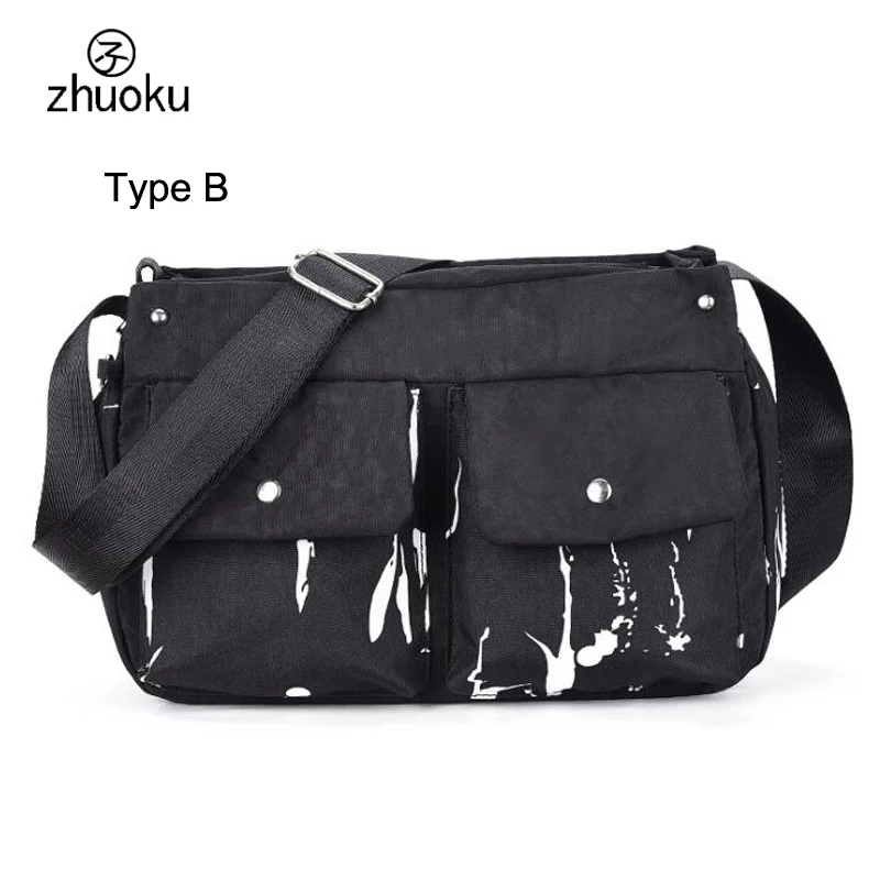 

Good quality Canvas crossbody bags for women Shoulder bags Multi-pocket Woman Messenger Bags Inkjet paint Designer handbag T71