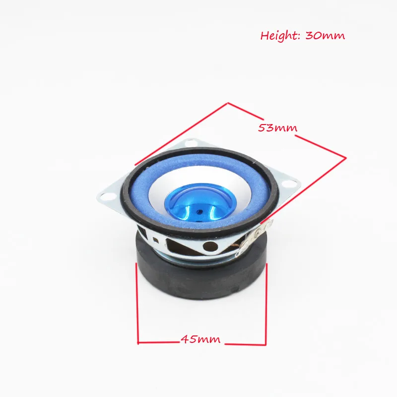 2 шт 3 Ом 5 Вт 53 мм Музыкальный цветочный горшок громкий динамик 45 мм внешняя Магнитная Колонка пена синий край яркая крышка высота 30 мм