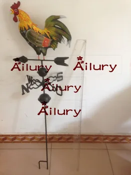 

Super big,wind vane.European painting style classical garden flower village Rooster weathervane double decoration