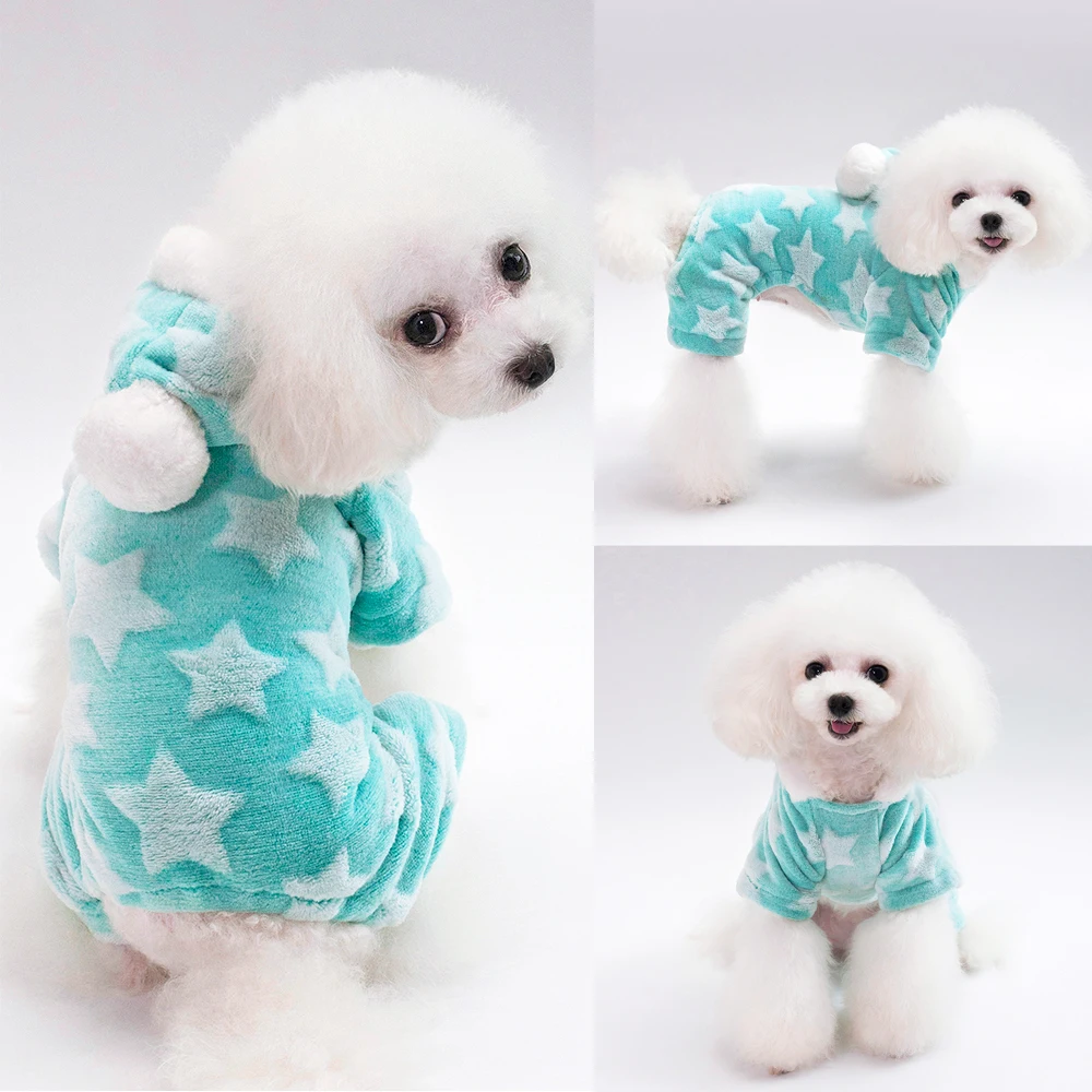 Одежда для домашних животных для маленьких собак, ropa para perro, зимнее пальто для кошек, флисовый костюм для собаки, комбинезон с капюшоном, милая одежда для быков и собак - Цвет: Зеленый