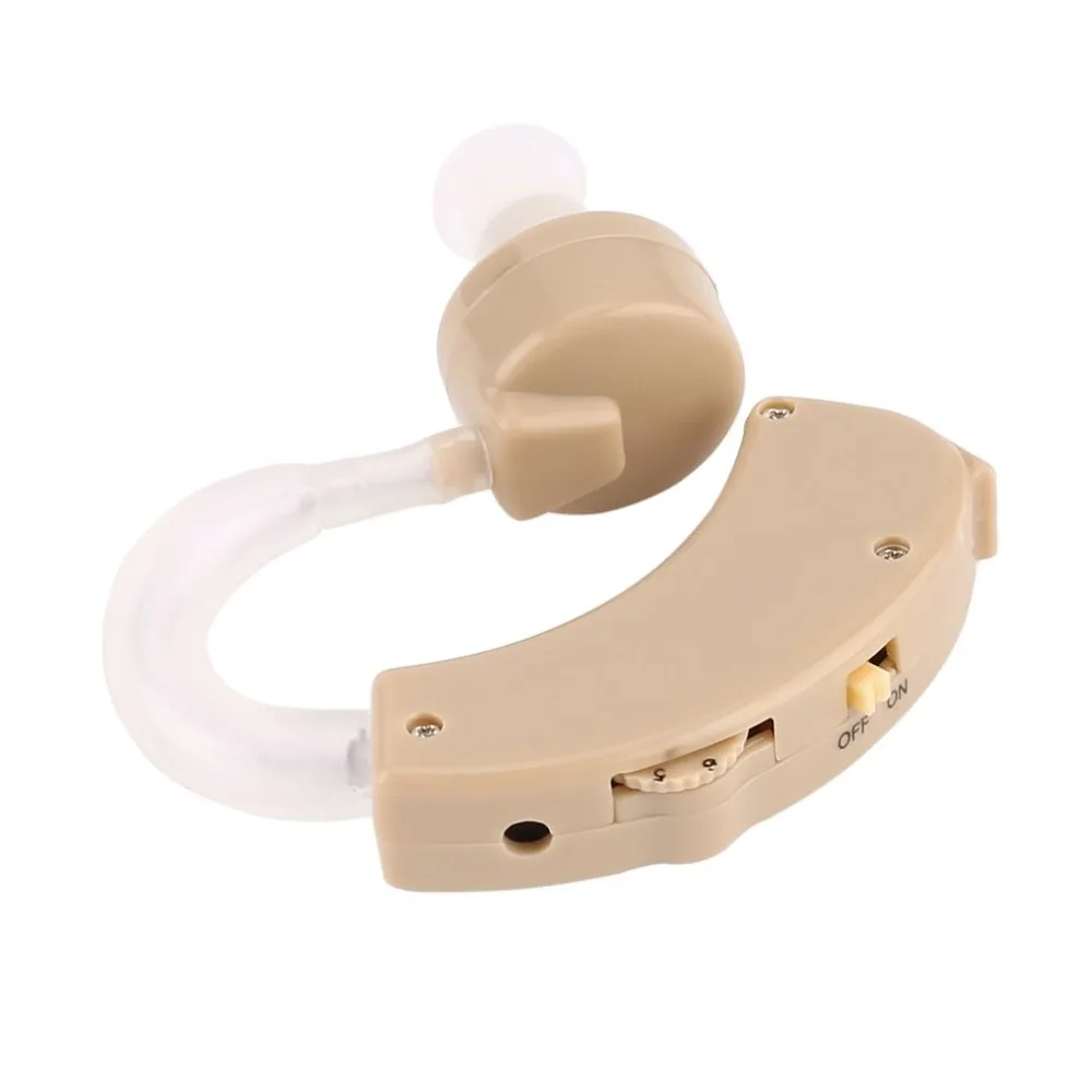 

Plastic Super Mini Adjustable Hearing Aids Ear Sound Amplifier Volume Tone Listen Hearing Aid Kit Hook In Ear JZ-1088A Ear Care