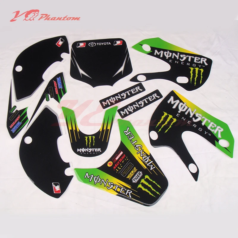 KLX110 GRAPHICS KIT 3m graphics kit decals sticker for kawasaki moto dirt pit bike KLX110 KX65