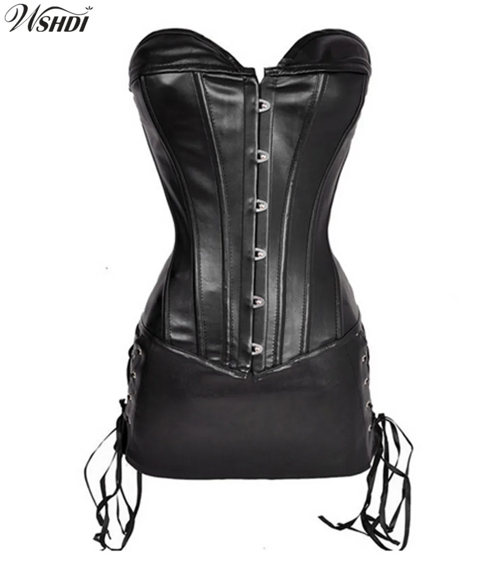 leather corset outfit