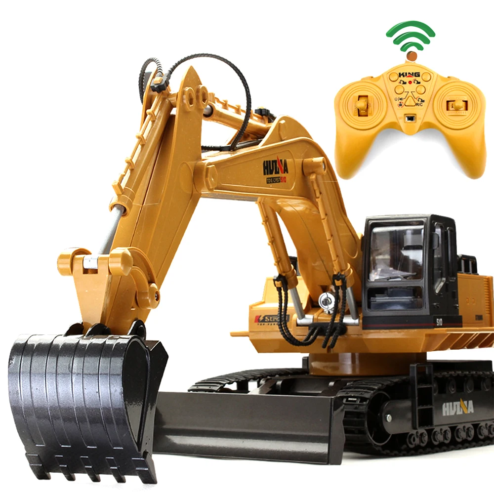 RC Excavator 11CH 2.4G Remote Control Constructing Truck Crawler Digger