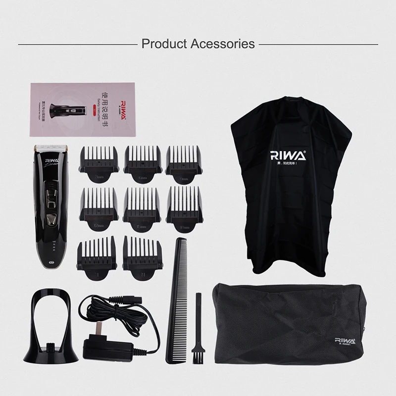 RIWA IPX7 Professional Electric Haircut Hair Clipper Cutting Machine Hair Trimmer Men Beard Trimmer Machine Shaving Razor Tool