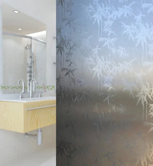 60*300cm PVC self adhesive Etched opaque decorative frosted privacy