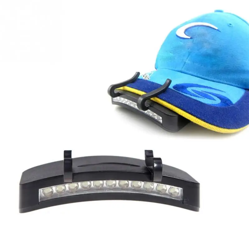 

11 LED Clip-On Caplight White Light Lamp Cycling Hiking Camping Cap Light Night Fishing Repair Car Outdoor Caplights